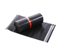 XLANDALYUEFA Bolsas de franqueo Grandes, 10 Unidades, Negras, Autoadhesivas, for mensajería, de plástico, for envío Postal, logística, for Ropa, Paquetes Grandes.