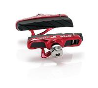 XLC Bremsschuhe Road 4er Set Kit 4 Zapatas BS-R06 Cartridge Carretera 55 mm, Negro/Rojo, Unisex Adulto, Multicolor, Talla única