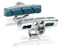 XLC Cartridge Road Bremsschuhe Campagnolo (4er Set 50mm für Carbon (Silber,Blau)