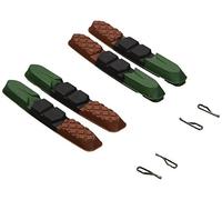 Xlc Kit 4 Zapatas BS-X09 V-Brake Cartridge 72 mm, Negro/Rojo/Verde