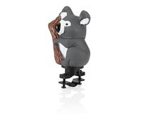 XLC Unisex - Adulto bocina 2500720009 Hupe, Gris/Blanco/marrón, 5,5 x 5,5 x 4 cm