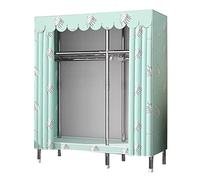 XLDZ Armario portátil de tubo de acero con barra para colgar y cubierta de tela para dormitorio, sala de estar (registro, 205 x 45 x 170 cm)