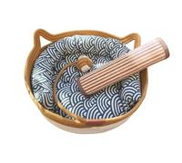 XLDZ Cama de cuerda de algodón, rascador de cesta nido con bola de cuerda de juego, almohadilla de lino natural sin olor y cojín suave