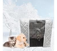 XLDZ Funda para jaula de perro resistente a la intemperie con puerta transparente y ventanas de ventilación, protector cálido para perros y gatos (100 x 60 x 70 cm)