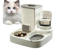 XLDZ Juego de comedero y bebedero automático para mascotas, cuenco de comida para gatos con dispensador automático de agua para gatos (sin BPA, apto para lavavajillas, a prueba de derrames)