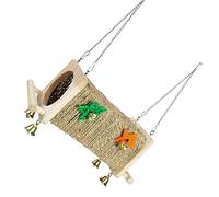 XLDZ Juguete de perca para pájaros con túnel y rascadores de molienda. Masticar molar de paja para loros y periquitos (tamaño grande)