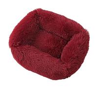 XLDZ Sofá cama para mascotas con funda gruesa, nido de felpa suave para perros y gatos ([::rojo vino: S: S])