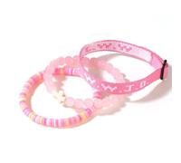 XLDZR Juego de pulseras de fe WWJD ¿Qué haría Jesús?, pulseras cristianas inspiradoras con dije de cruz, cuentas con significado y recordatorio diario for mujeres y hombres.(Pink)