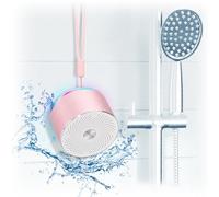 Xleader A6 Altavoz Bluetooth, Altavoz Ducha, Mini Portatil Pequeño, Impermeable IPX7, Sonido Cristalino y Bajo Rico, 12Horas, con Luces RGB, Cuerdas Colgantes de Silicona, Ventosas, Regalos, Oro Rosa