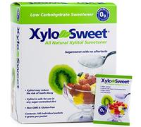 Xlear XyloSweet Edulcorante Natural de Xilitol de Origen Vegetal - Sustituto del Azúcar Puro y Natural, Granulado, No OGM, Sin Gluten, 100 Packets (Pack of 1)