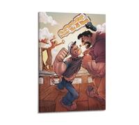 XLFNUN Popeye - Póster decorativo de lienzo para pared e impresión artística moderna para decoración de dormitorio familiar, 12 x 18 pulgadas (30 x 45 cm)