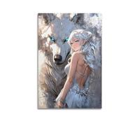 XLFNUN Póster decorativo de La princesa y la bestia en lienzo para pared e impresión artística moderna para decoración de dormitorio familiar, 20 x 30 pulgadas (50 x 75 cm)