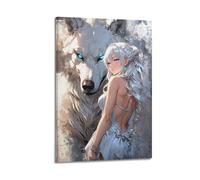 XLFNUN Póster decorativo de La princesa y la bestia en lienzo para pared e impresión artística moderna para decoración de dormitorio familiar, 12 x 18 pulgadas (30 x 45 cm)