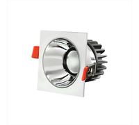 XLGBDDZ Foco empotrable LED cuadrado de 10 W, 12 W, 15 W y 20 W, CA 85-265 V, for techo, dormitorio, cocina y baño.(Cold White,SILVER_15W)