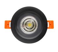 XLGBDDZ Foco LED empotrable, CA 85-265 V, 5 W, 12 W, moderno, resistente al agua, for baño, inodoro, balcón, cocina, iluminación interior.(Cold White,ROUND BLACK_7W)