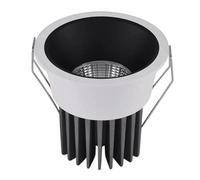 XLGBDDZ Foco LED empotrable de techo redondo de aluminio, 7 W, 10 W, 12 W, 15 W, 18 W, 20 W y 24 W, CA 85 V-265 V, for baño, cocina y sala de estar.(4000K,WHITE AND BLACK_15W)