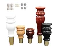 XLHWJCP 4Pcs Patas de Muebles de Madera Maciza, Patas de Muebles de Madera Maciza de Repuesto para sofá, Patas de Calabaza, para sofá/Armario/Mesa de té/Armario de TV/Cama (Mahogany,12cm)