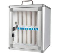 XLHWZS Casillero for teléfono Celular for Aula, Gimnasio y Oficina | Gabinete de Almacenamiento de Aluminio Seguro | Organizador portátil y de Pared(12 Slots)