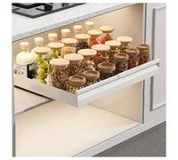 XLHWZS Organizador de gabinete extraíble, cajón deslizante expandible de 33-53cm de ancho ajustable, estante organizador de cajones deslizantes enrollables(White,2pack)