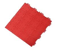XLIHAWY Baldosas Plástico Multiusos para Terrazas, Modulares Encajables Baldosas para Suelos, Abiertas Drenaje Antideslizantes Alfombrillas para Exteriores Baldosas(Rosso,34x34cm/24PCS)