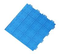 XLIHAWY Baldosas Plástico Multiusos para Terrazas, Modulares Encajables Baldosas para Suelos, Abiertas Drenaje Antideslizantes Alfombrillas para Exteriores Baldosas(Blue-A,34x34cm/16PCS)