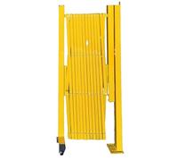 XLIHAWY Barricada Extensible Para Exteriores, Puerta Metálica Seguridad Con Ruedas, Valla Aparcamiento, Bloqueo Carretera, Para La Construcción Garajes(1.2x2.5m)