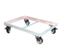 XLIHAWY Carrito para Plantas con Ruedas, Resistente, Rodante Metal Bandeja con Soporte Interior/Exterior Cuadrado Carrito para Plantas con Ruedas Bloqueables(60x40x15cm)