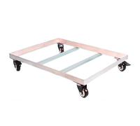 XLIHAWY Carrito para Plantas con Ruedas, Resistente, Rodante Metal Bandeja con Soporte Interior/Exterior Cuadrado Carrito para Plantas con Ruedas Bloqueables(100x60x15cm)