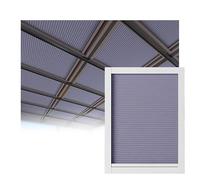 XLIHAWY Cortinas para Claraboyas, Persianas Celulares para Ventanas Techo, Protección UV Cubierta para Claraboya con Barra Tiro, Opacidad Negra(100x100cm)