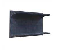 XLIHAWY Estante Organizador Pared, Metal Paneles Organizadores, Estante Despensa para Supermercado, Tablero Clavijas Pie Expositor para Oficina Artículos(24x11x23.6in)