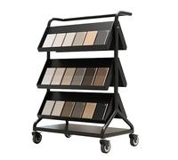 XLIHAWY Expositor Baldosas 3 Niveles Pequeño Materiales Construcción Muestrario Pie Estante Organizador Plantillas(100x35x95cm)