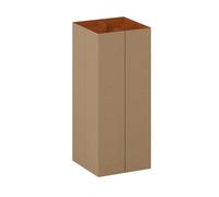 XLIHAWY Mesa Auxiliar Papel, Decoración del Hogar Pedestales Cúbicos, Plegable Mesita Noche Moderna para Sala Estar Feria Comercial Oficina(Brown+Orange-30x30x70cm)