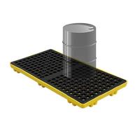 XLIHAWY Palet Contención Derrames, Apilable Modular Bandeja para Cubos Pintura, Alta Capacidad Garaje Industrial Plataforma Almacenamiento Baja