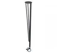 XLIHAWY Patas Horquilla para Mesa, Patas para Mesa Centro 73 Cm con Rueda Universal, Móviles Metal Patas para Muebles para El Hogar Estilo Moderno(Black,28.7in/2pcs)