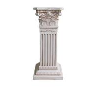 XLIHAWY Pedestal Clásico para Estatuas Jardín, Esculturas Decorativas Base Elevadora, Óxido Magnesio Base Pedestal Romano Jardín Patio Terraza Pasillo(C)