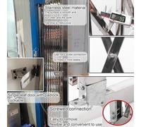 XLIHAWY Puerta Seguridad Plegable Industrial, Puerta Acordeón Acero Con Rueda Universal, Valla Barricada Extensible Flexible Para Garajes Y Jardines(0.8x3m)