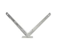 XLIHAWY Soporte Alambre Púas, Soporte En V Galvanizado En Caliente, Estante Alambre Púas para Jardín, Soporte Extensión Alambre Púas, Jaula Antivuelco(3pcs)