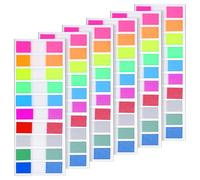 XLIUAX 1080 tiras adhesivas, 9 colores, notas adhesivas transparentes, rotuladores, pequeños marcadores adhesivos para leer, escribir, estudiar, oficina, escuela, planificador, memo