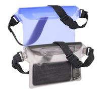 XLIUAX 2 bolsas impermeables ajustables para teléfono móvil, dinero en efectivo, tarjetas, deportes acuáticos, playa, navegación, esquí, rafting