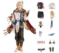 XLJLKJDS Genshin Impact Cosplay Kaveh Disfraz de personaje del juego con peluca Halloween vestido uniforme traje para hombres