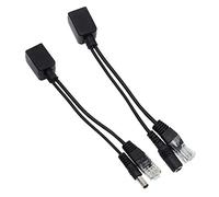 XLKJ 1 Pares Kit de Inyector y Divisor PoE, Cable PoE Ethernet PoE Pasivo Adaptador Inyector 5 V 12 V 24 V 48 V