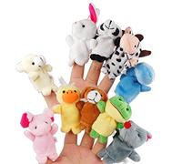 XLKJ 10 Pcs Marionetas de Dedos Animales Juguete Títeres Muñecos de Mano para Bebé Niños