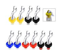 XLKJ 10 Pcs Tapónes de Botella de Champán, Tapones para Vino de Silicona, Tapón de Cerveza, Tapón para Botella de Vino, Tapón de Sellado de Vino, Tapón para Botella de Champán de Acero Inoxidable