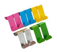 XLKJ 10Pcs Ganchos para Puerta, Perchero Puerta, Percha Puerta Z Reversible de Acero Inoxidable, Colgador Puertas para Cajones,Baño y Cocina