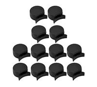 XLKJ 12 Pcs Protector de Dedos para Clarinete, Protectores de Cojín para el Apoyo del Pulgar para Clarinete de Caucho Negro para Instrumentos de Clarinete y Oboe