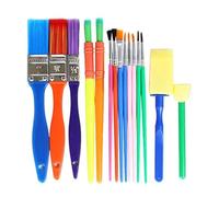 XLKJ 15 Pcs Pinceles de Pintura para Niños, Kit de Pinceles de Pintura de Esponja, Cepillos de Pintura de Esponja para Arte Artesanía DIY para Niños