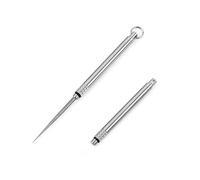 XLKJ 2 en 1 Palillos de Dientes, Palillo de Dientes de Titanio Reutilizable, Palillos de Dientes Portátiles con Llavero para Camping y Negocios