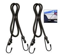 XLKJ 2 Pcs Cuerdas Elásticas, Tensores de Equipaje con Ganchos, Correa de Cuerda Elástica Resistentes para Bicicleta, Camping