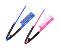 XLKJ 2 Pcs Plancha para Pelo, Peine Alisador, Peine de Pelo en Forma de V, Peines para el Cabello de Salón