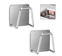 XLKJ 2 Piezas Porta Esponja Organizador Soporte de Esponja Acero Inoxidable Accesorios Fregadero, Buen Rendimiento de Ventilación para Mantener la Esponja Seca